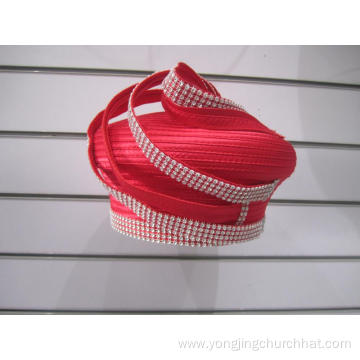 Women's Satin Fabric Formal Pillbox Hats